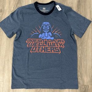 NEW Disney Parks Shirt Adult Large Blue Star Wars Darth Vader Play With Others